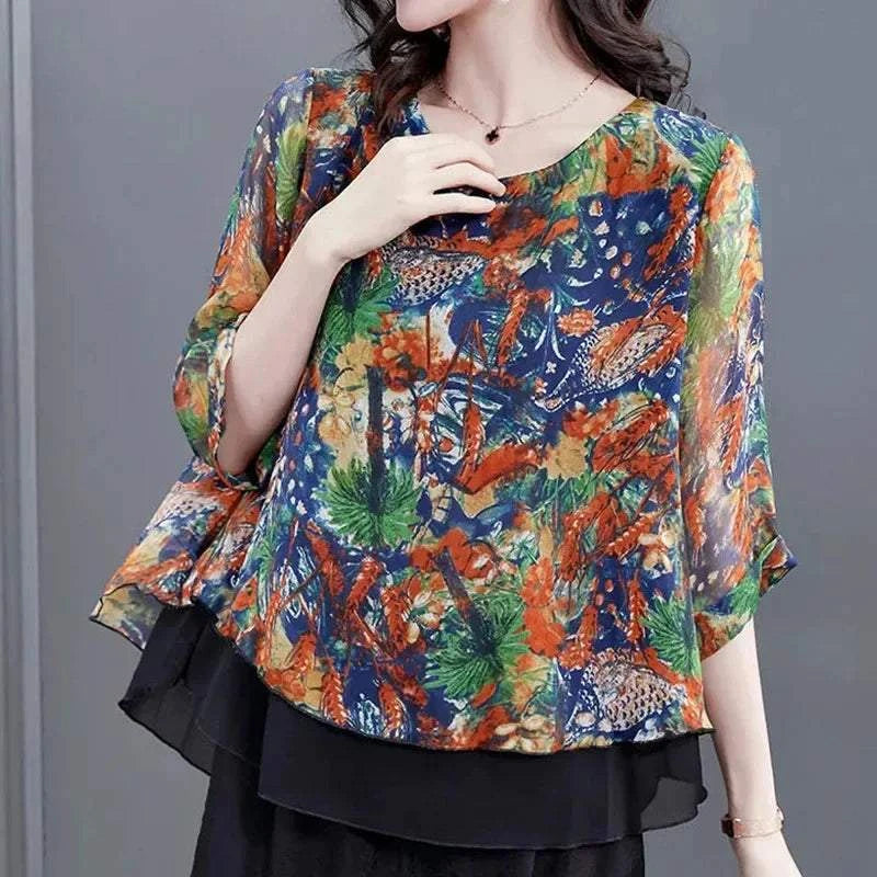 Elegant Paisley Printed Gauze
