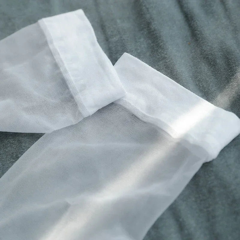 Summer Ultra Thin Nylon Long Socks Stockings Transparent Thigh High Stockings