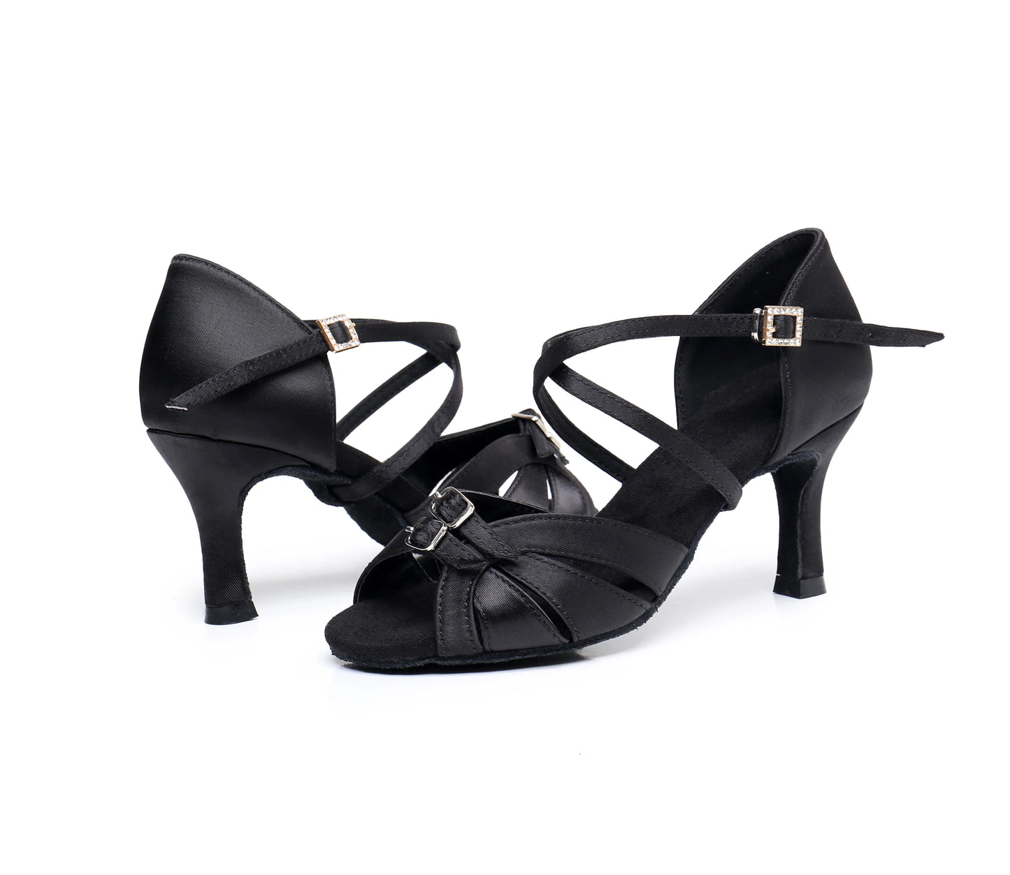 Latin Dance Shoes  Adjustable Ballroom Practice Dancing Shoes Soft Bottom 5/7cm