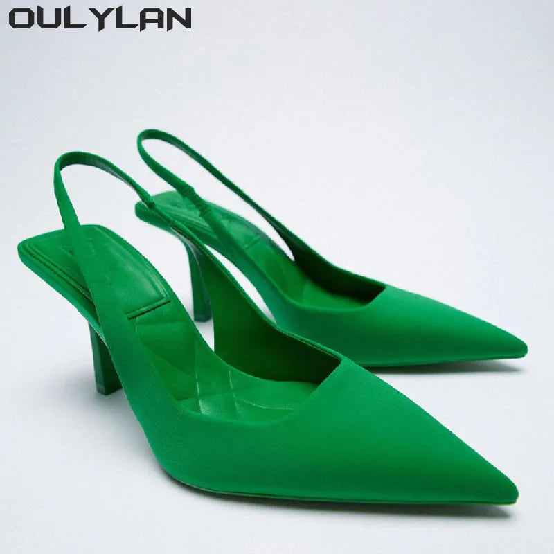 High heeled Sandals  Fashion Pumps Pointed Toe High Heels Shallow Sandals