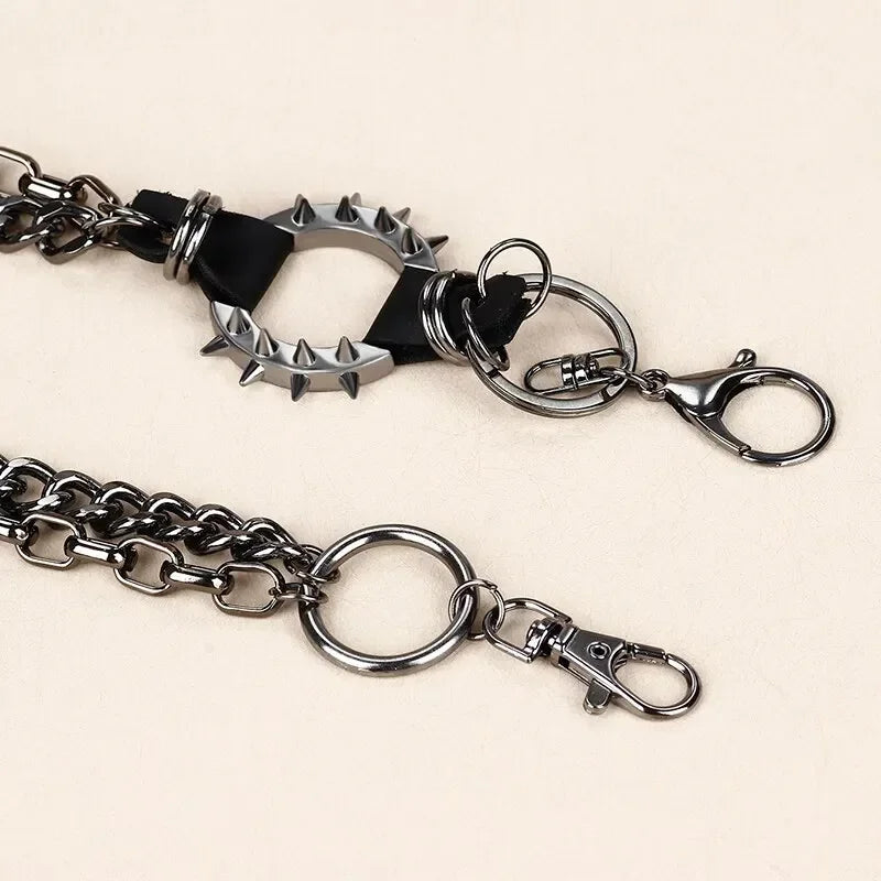 Waist Chains Rock Spiked Pant Trouser Chain Pendant Retro Cool Metal Punk Rock Belts Apparel Handbag Decoration