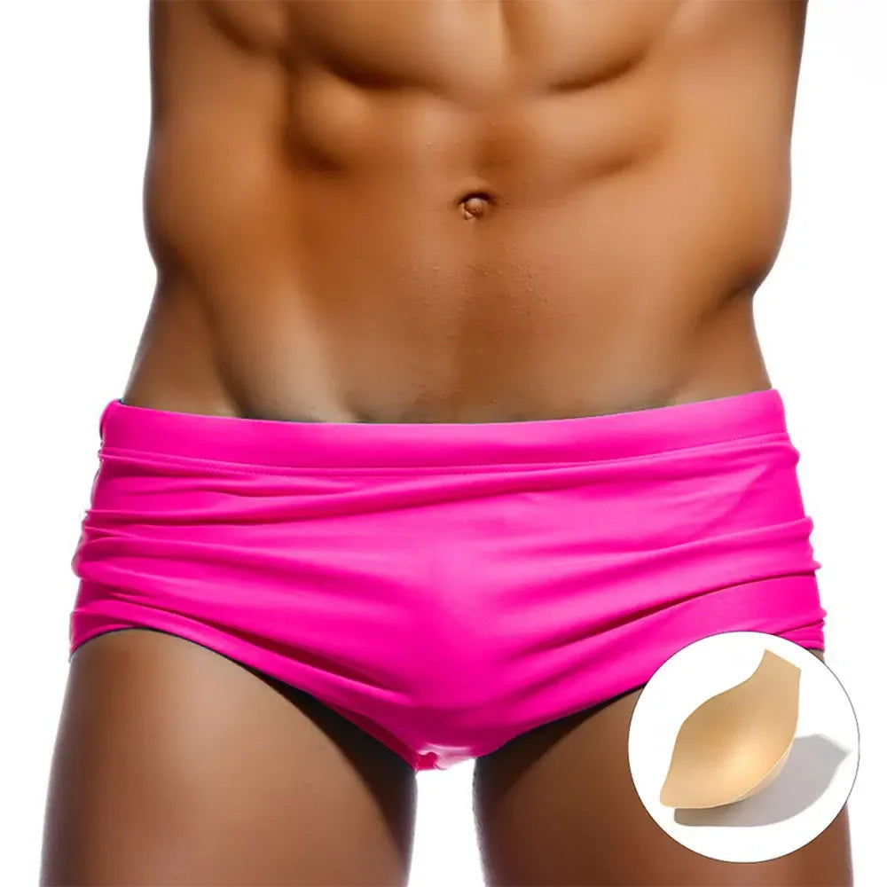 Sexy Swimming Trunks Mens Swim Boxer Briefs Swimwear Young Man Swimsuit Beach Wear Surfing Bathing Suit Shorts