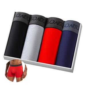 4pcs Cotton Boxers For Man Underwear Slip High Quality Men's Underpants Boxer Shorts Trunks