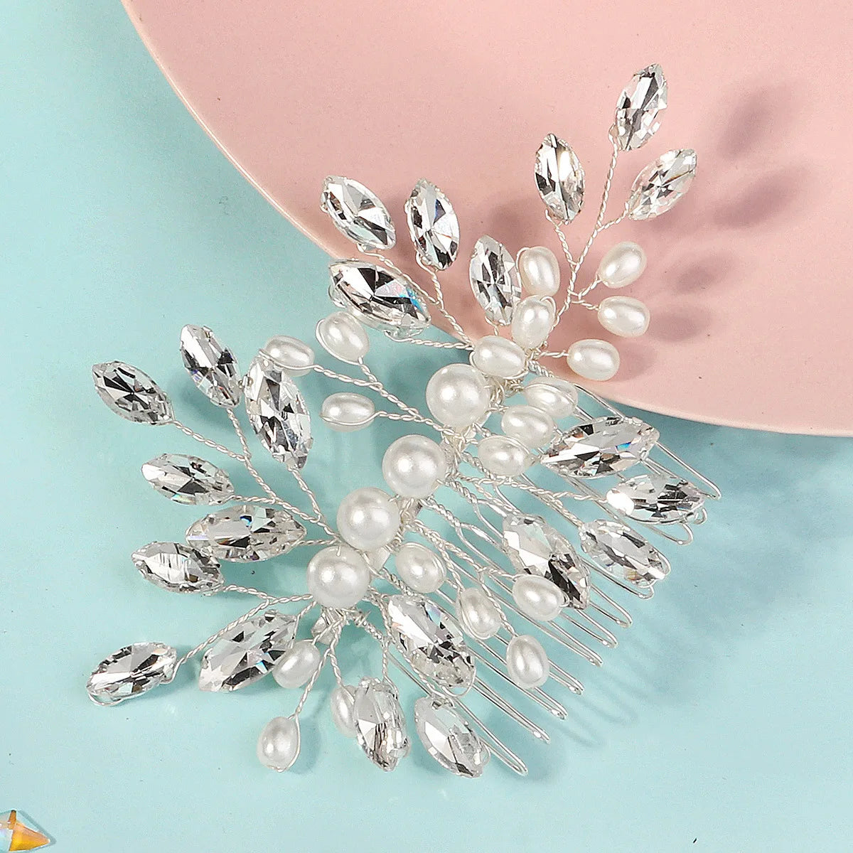 Comb Head Jewelry Bride Hair Clips Headpiece Crystal Women Bridal Hair Accessories Women Hair Ornaments