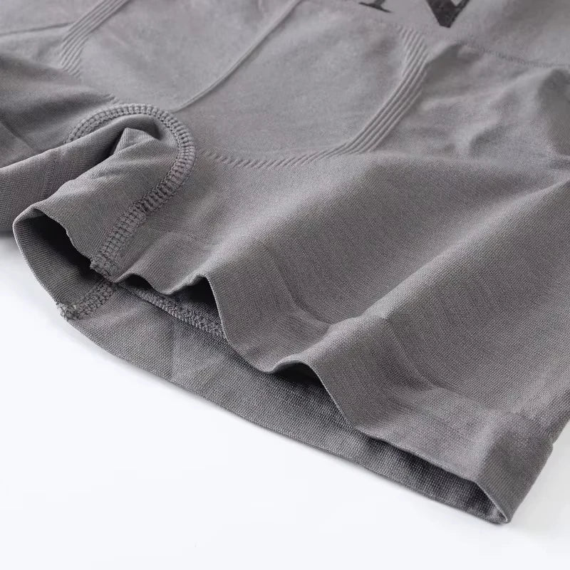 5 Pcs Thin Style Men's High Elastic Plain Color Comfortable Boxer Briefs Panties Breathable