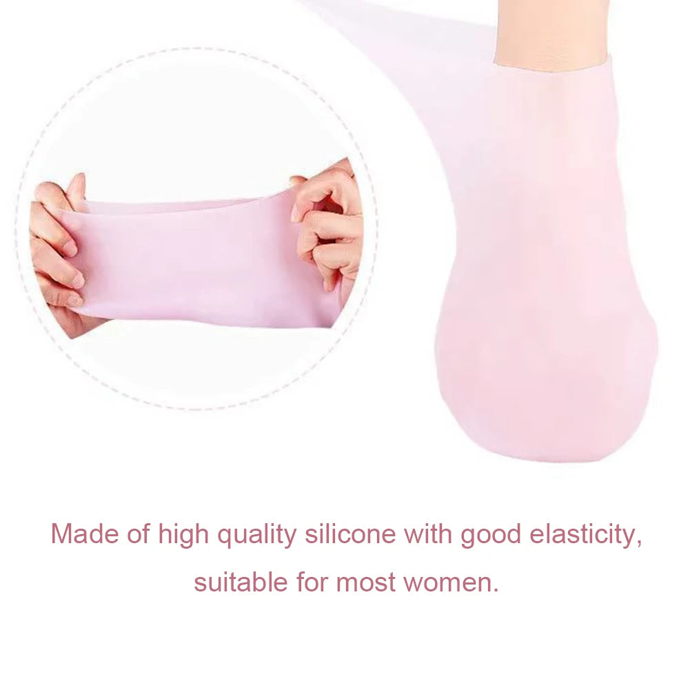 1-5 Pair Silicone Moisturizing Foot Socks for Dry Cracked Feet