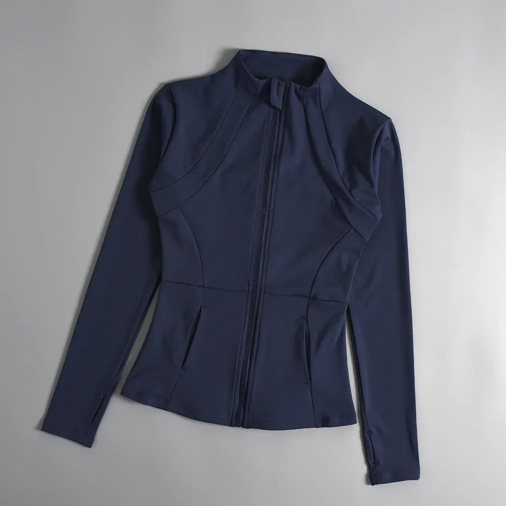 Sports Jacket Women's Shirt Yoga Slim Long Sleeve Fast Running Thin Pilates Fitness Suit Top Clothing