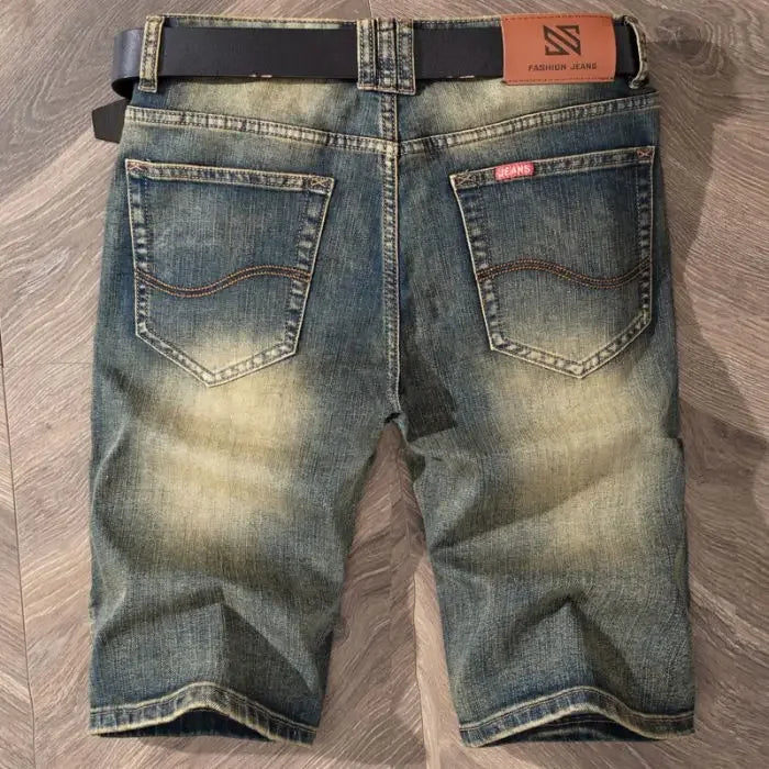 Summer Brand Stretch Thin Bermuda  Cotton Denim Jeans Knee Length Soft  Hombre Shorts