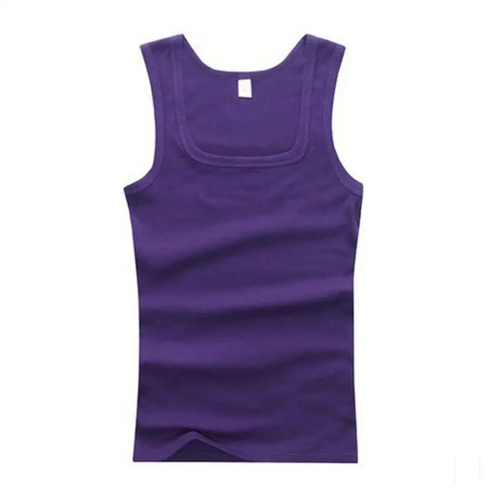 HOT Summer Plus Size Tank Tops 100% Pure Cotton Sleeveless Fitness T-shirt Elastic Bodybuilding Vest