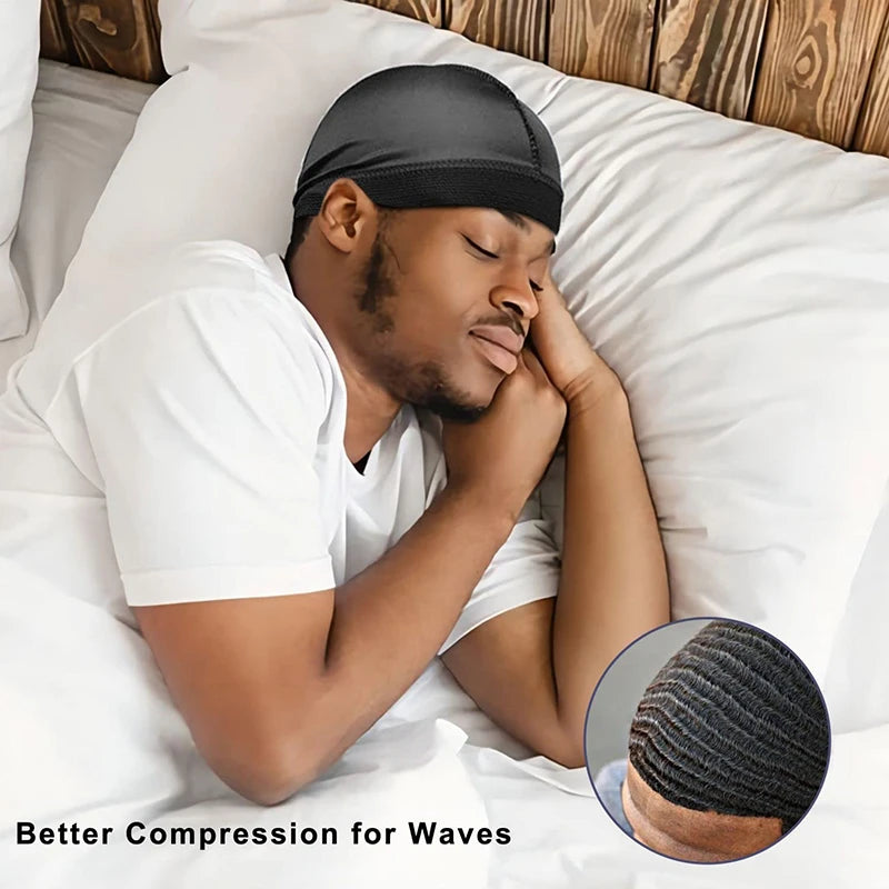 Thick Silky Breathable Dome Elastic Mesh Wig Cap For Men Women Breathable Knit Street Style Cap Silky Wave Cap