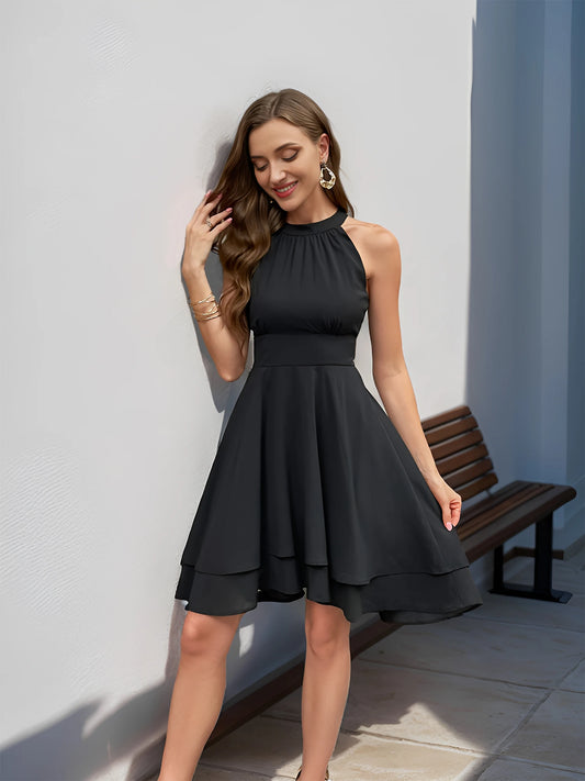 Halter Sleeveless Waist Dress