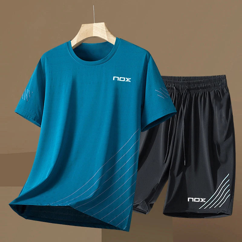 Boutique Sportswear Men's Tennis Sportswear Fitness Short-sleeved Summer Round Neck T-shirt Shorts Men's Suit