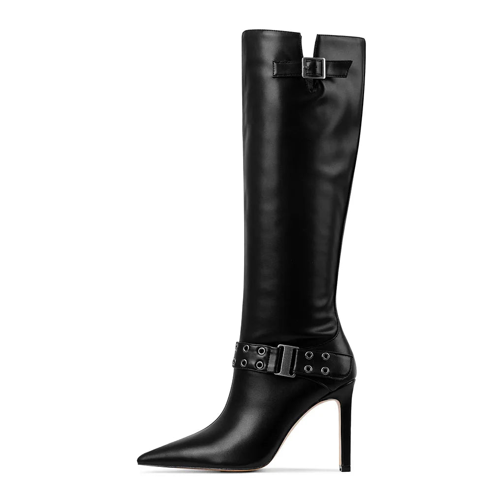Sexy Pointed Toe Thin High Heel  Modern Boots  Mid-calf Boots