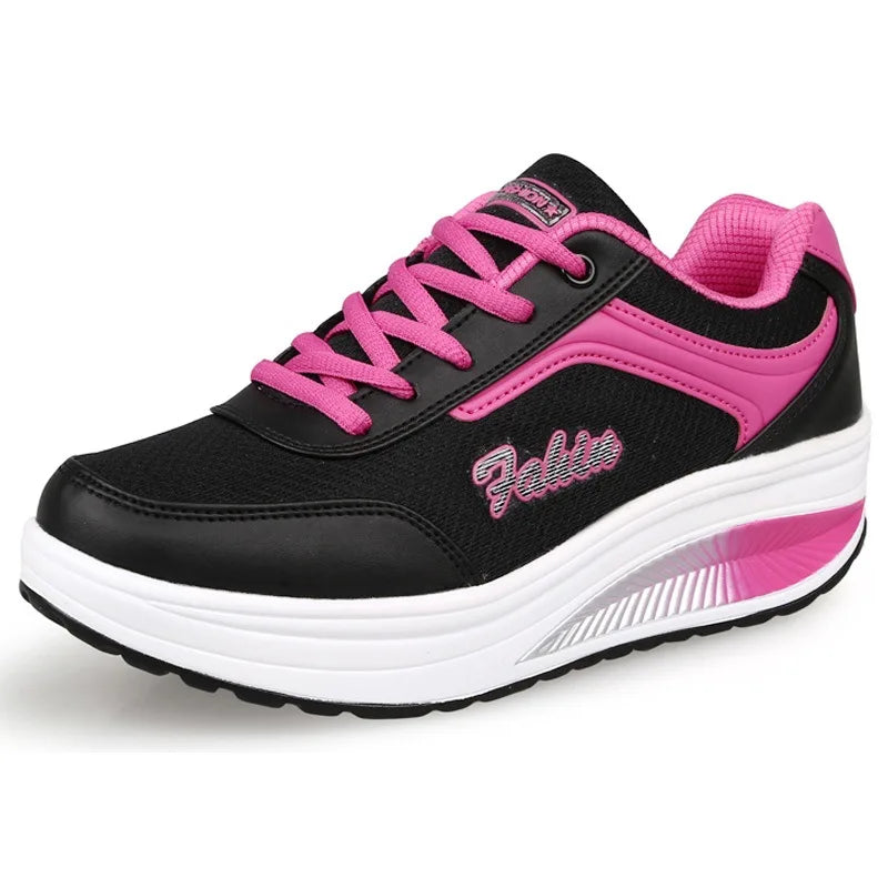 Slope Heel Sneakers Breathable  Shoes Swinging Shoes Fitness Shoes