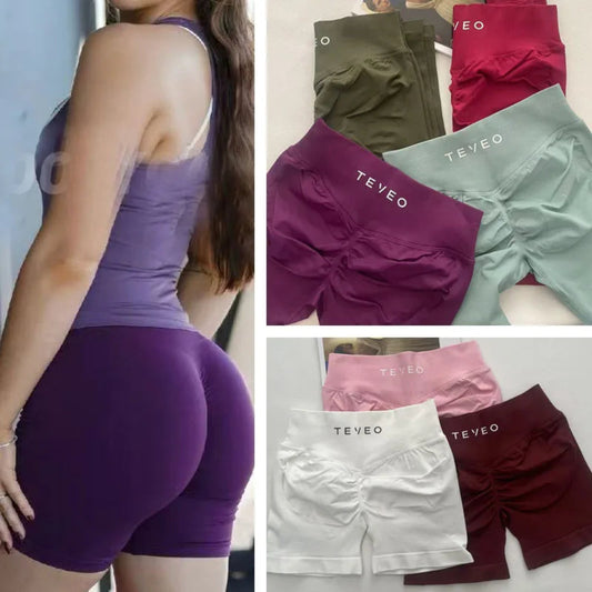 Seamless Yoga Shorts Elastic Breathable  Fitness Shorts Exercise  Stretch Fitness