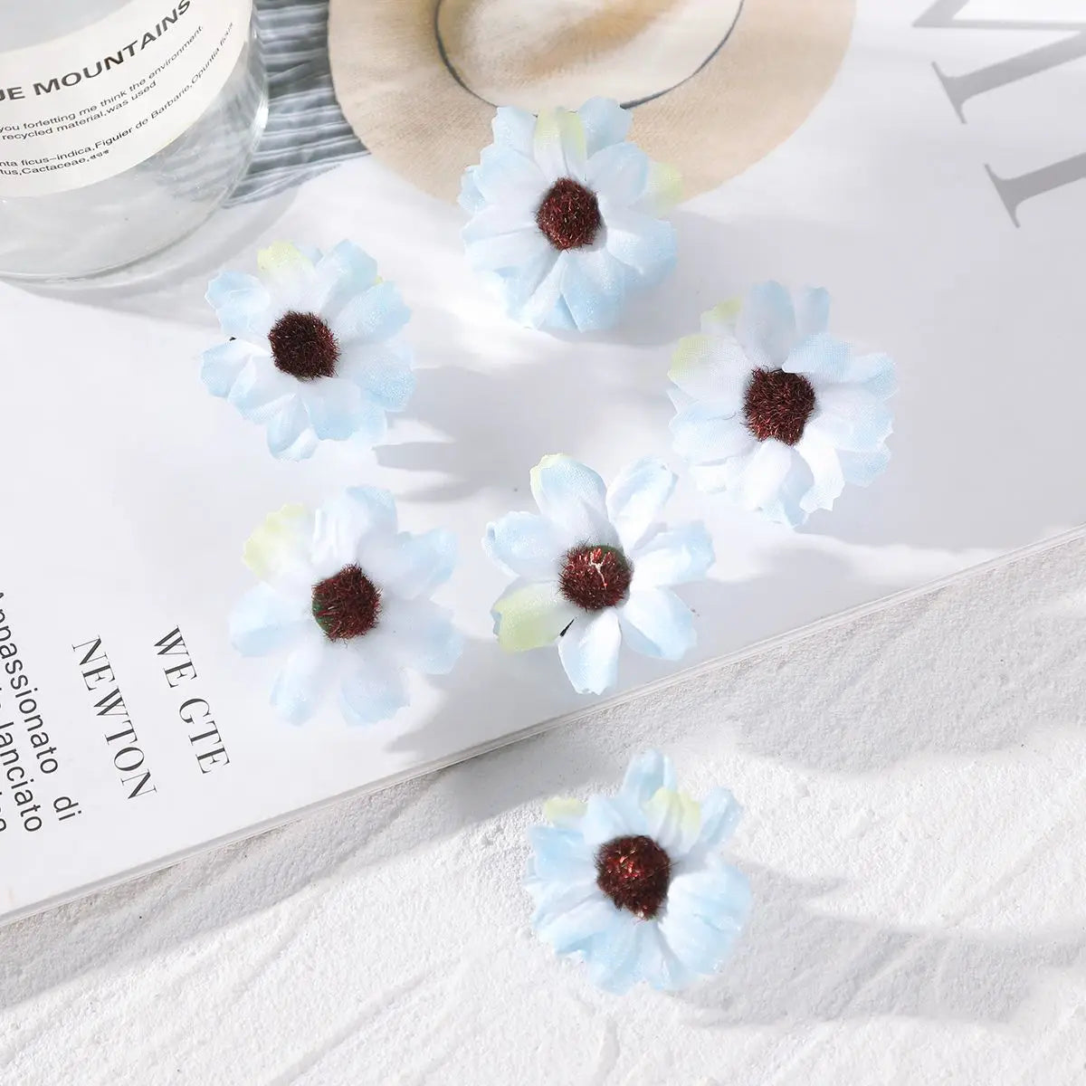 6Pcs Sunflower Hair Clips Side Bangs Clip Cute Daisy Small Flower Hairpins Duckbill Hairpin Women Hair Accessories