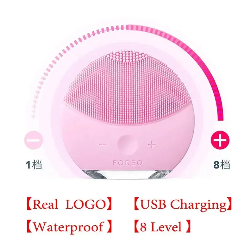 mini 2 facial silicone facial cleansing brush, USB charging, waterproof, level 8