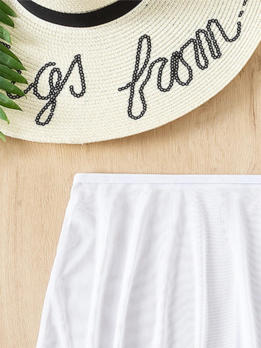 Women s High Waist Solid Color Swim Skirt A-line Mini Skirt Beach Pool Casual Swimsuit Bottoms