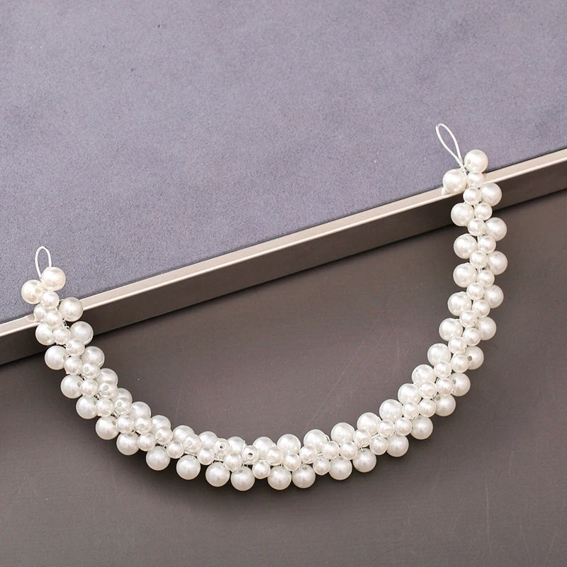 Pearl Crystal  Headband Hairband Rhinestone  Hair Accessories Jewelry Vine For Women
