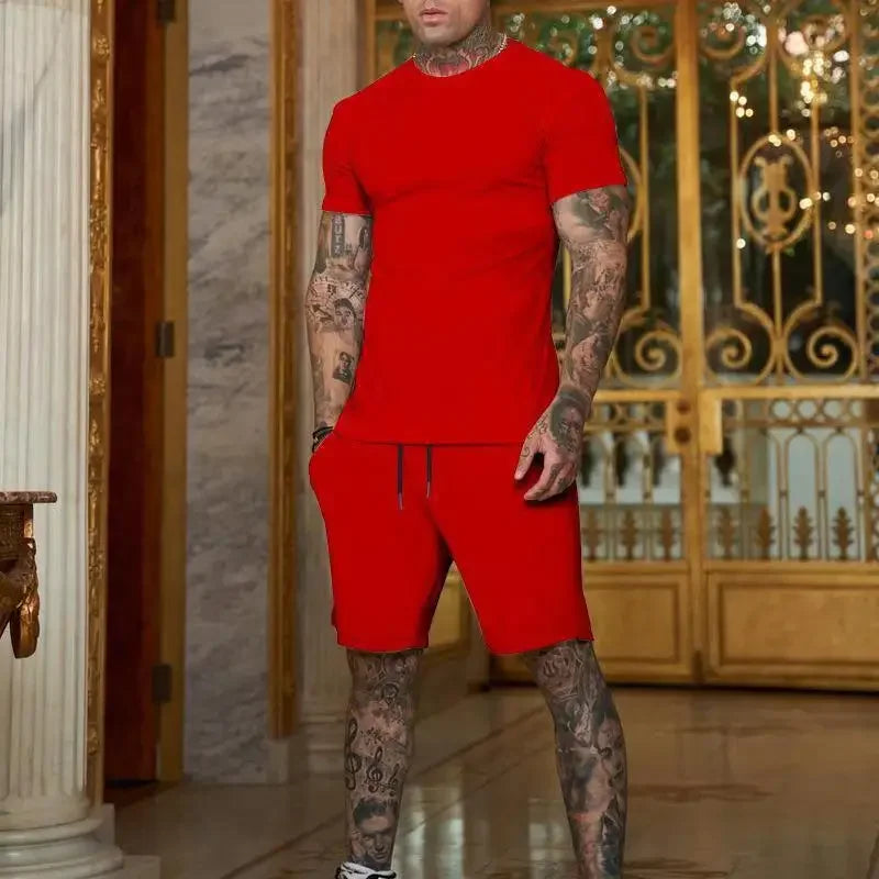 Men's two-piece sports suit shorts casual fashion summer hot item