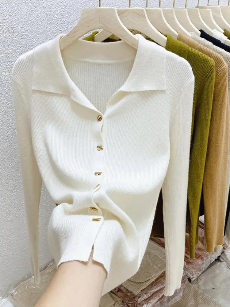 Women Cardigans Autumn Winter Single Breasted Knitted Sweater Spring Fashion Short Knitwear Solid Jumpers