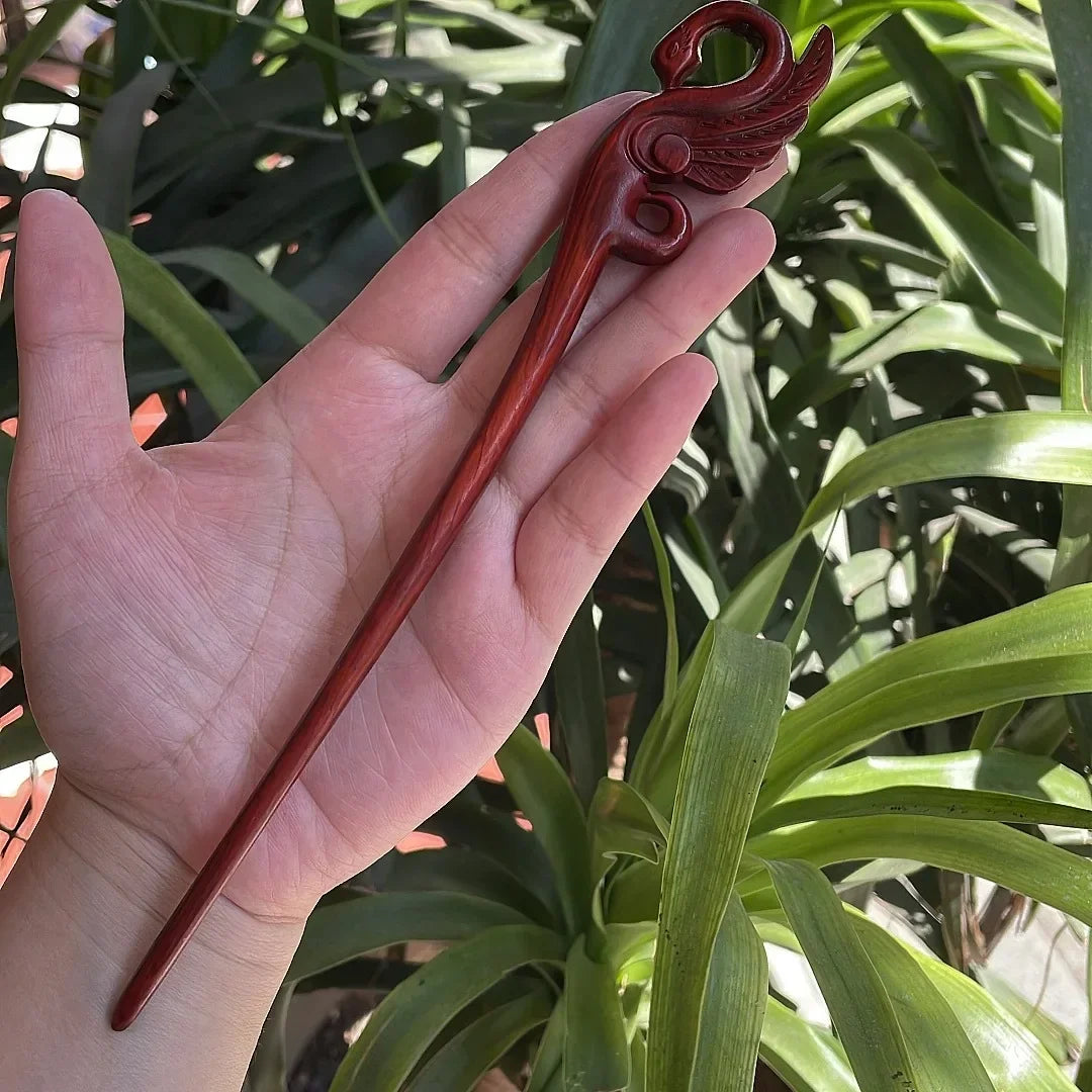 Chinese Retro Style Peach Wood Handmade Carved Hairpin Hollow Out Hair Stick Hairpin Women Hair Styling Tools Hair Accessories