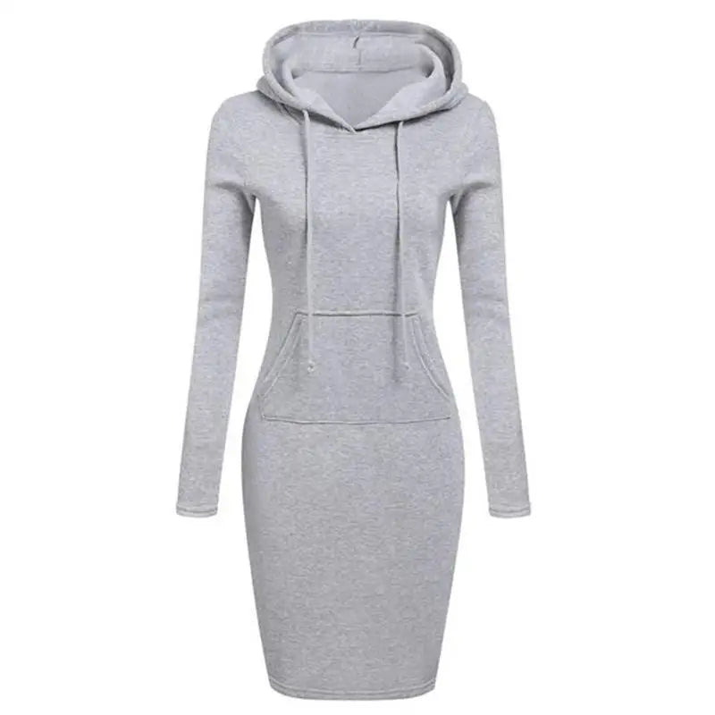 Ladies Dress Autumn Women's Hooded Dresses Hoodies Women's Sweatshirts Women's Hoodies Dress Tops