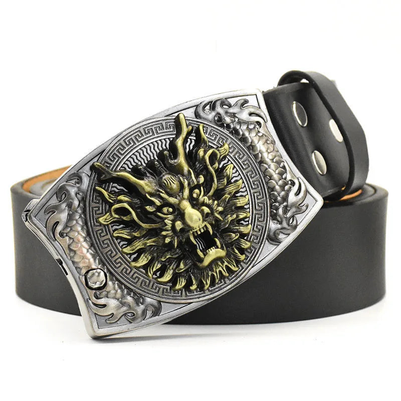 Metal West Cowboy Belt Buckle With Knife  Jeans Accessories Fit 3.8CM-4CM