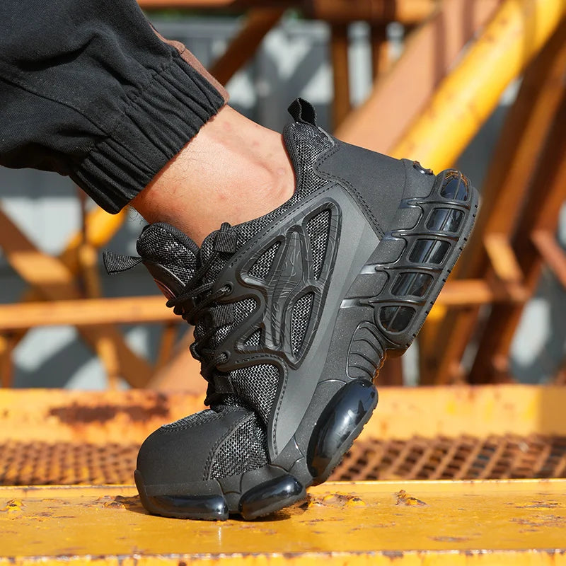Protective Safety Shoes Men Anti-smash Anti-puncture Steel Toe Work Shoes Breathable Security Industrial Shoes Men Safety Boots