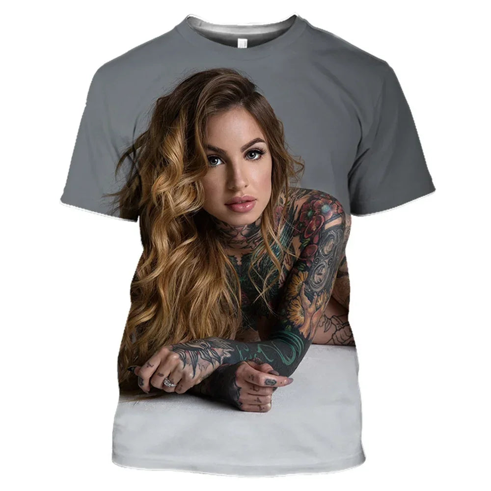Summer Sexy Goddess 3d Print Men's/women's T-shirts Loose Casual Streetwear O-neck Short Sleeve Tops Tees Woman Clothes