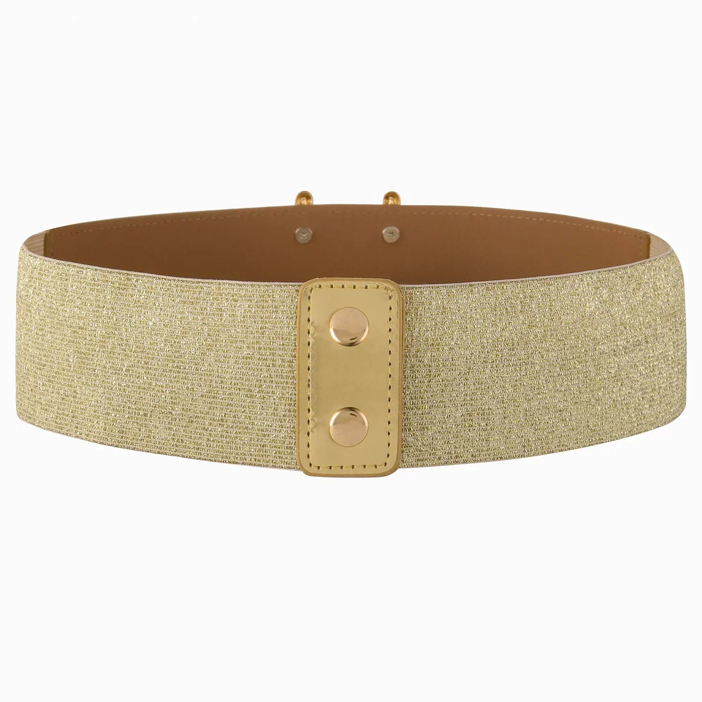 Ladies Pearl Fashionable Golden Wide Waist Seal Dress Decoration Elastic Belts for Women Luxury Designer Brand