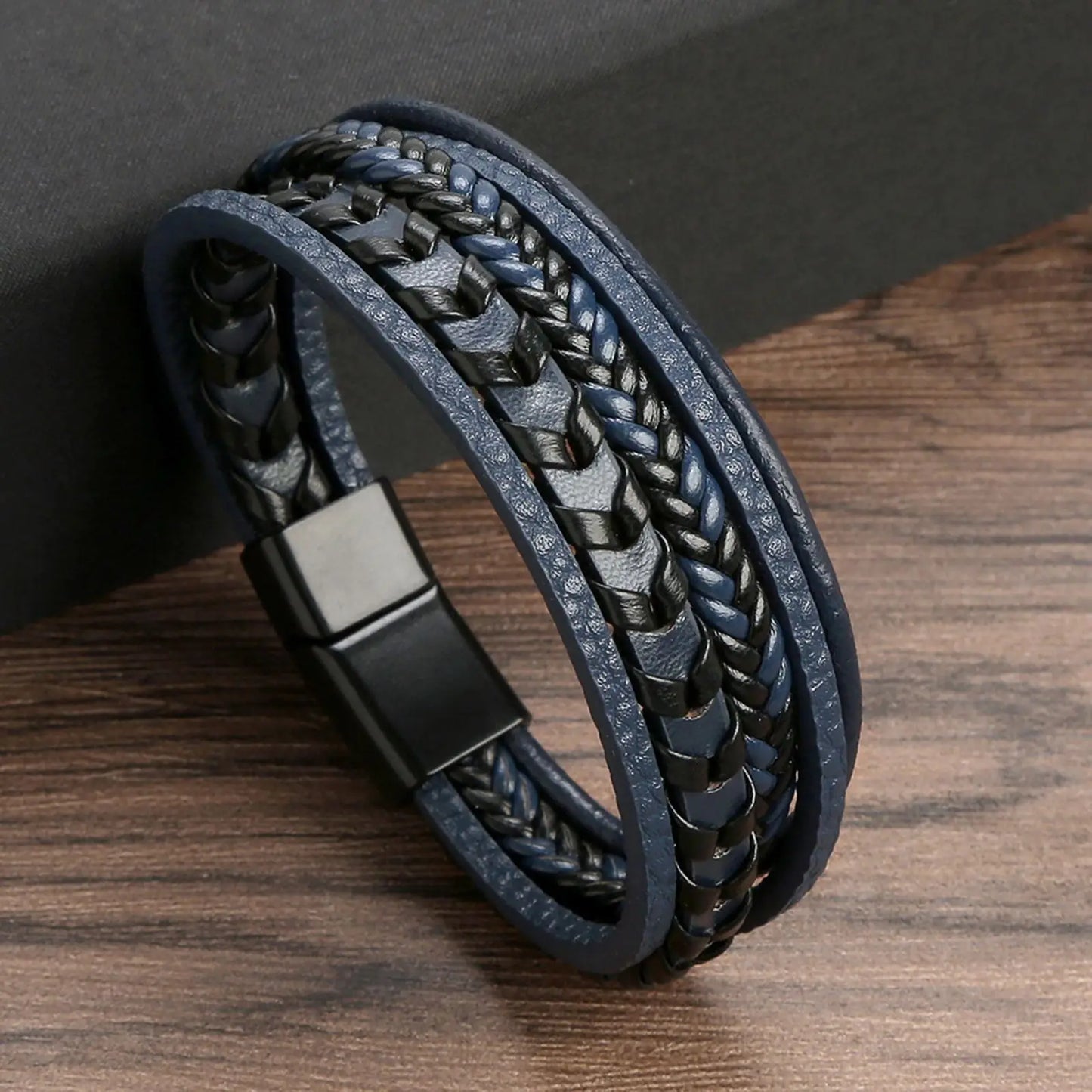 Hot Fashion Beads Leather Bracelet Men Classic Tiger Eye Beaded Multi Layer Leather Bracelet For Men Jewelry