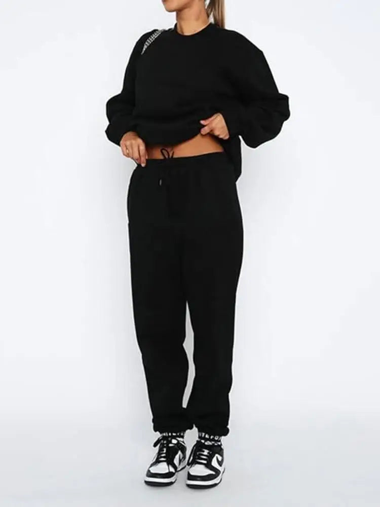 Casual Sets for Women 2 Piece Sweatsuit Outfits Long Sleeve Pants Set Tracksuit