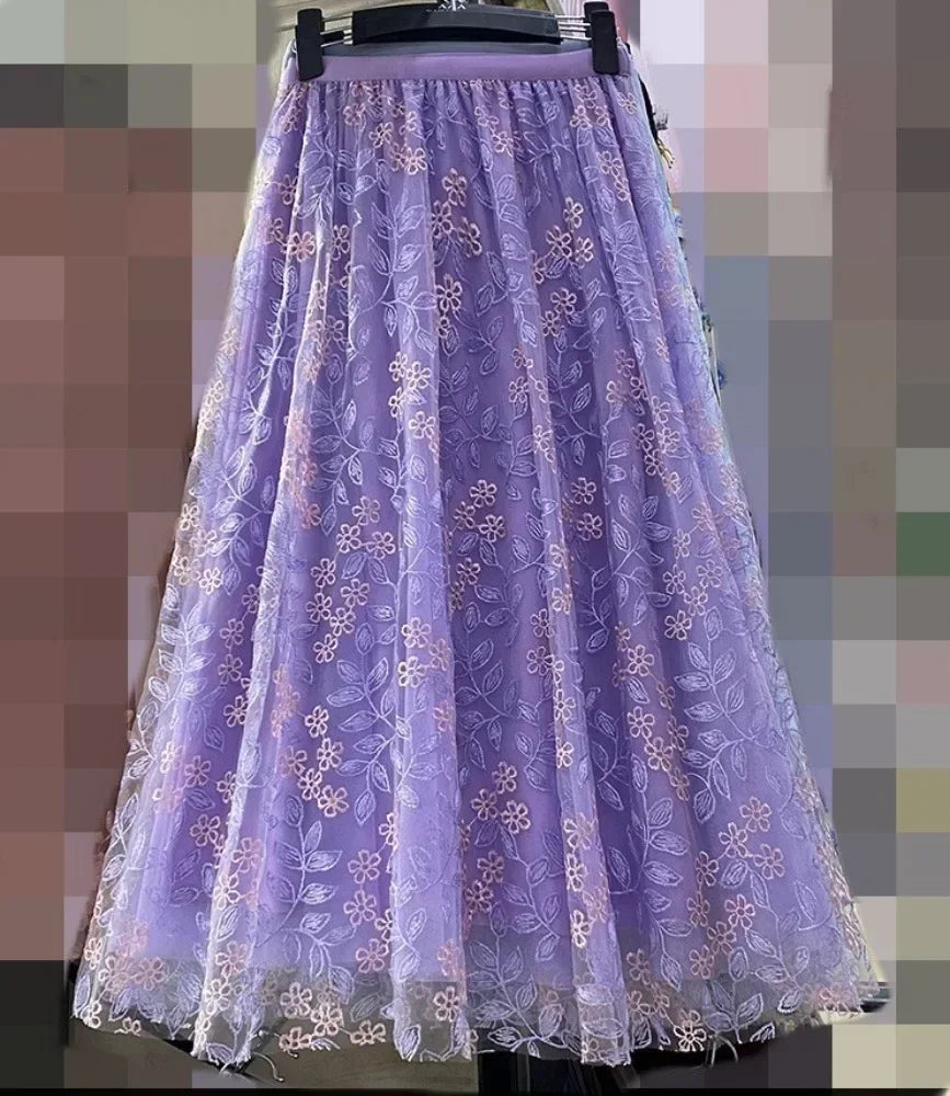 Vintage Long Skirt Ethnic Style