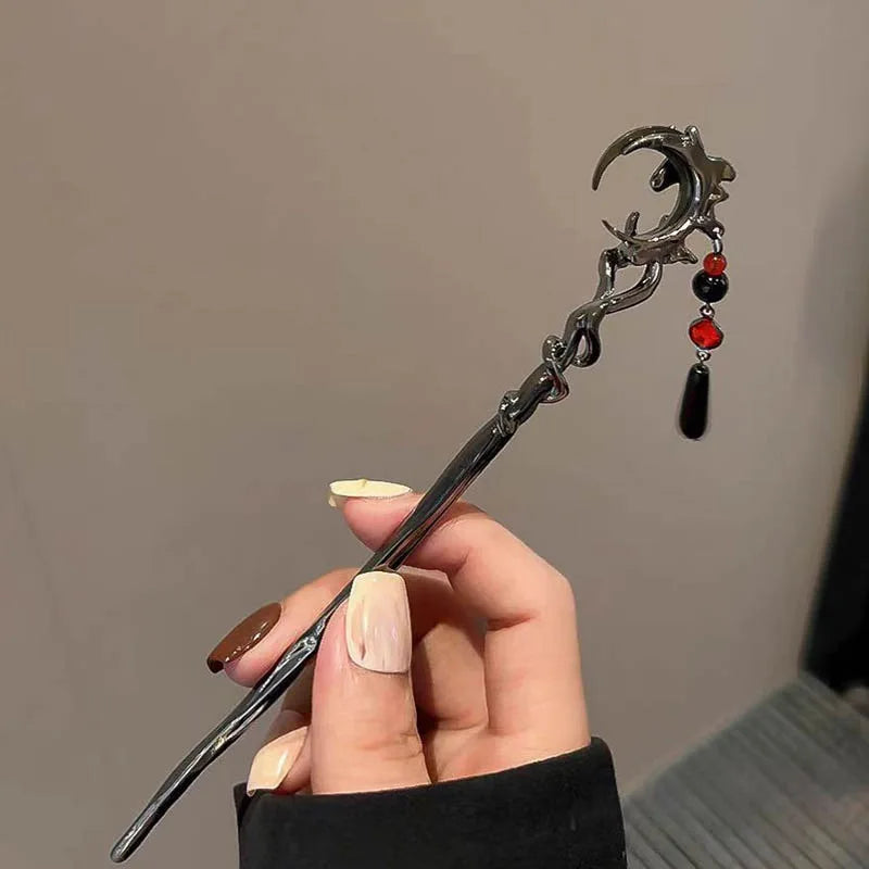 Chinese Style Butterfly Flower Tassel Hair Stick for Women Vintage Metal Chopstick Hair Sticks Hair Accessories