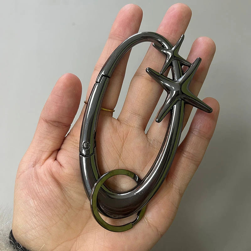Zinc Alloy Mountaineering Keychain Oval Multifunctional Belt Buckle ESSENTIAL ICON CARABINER BLACKOUT Mountaineering Accessories