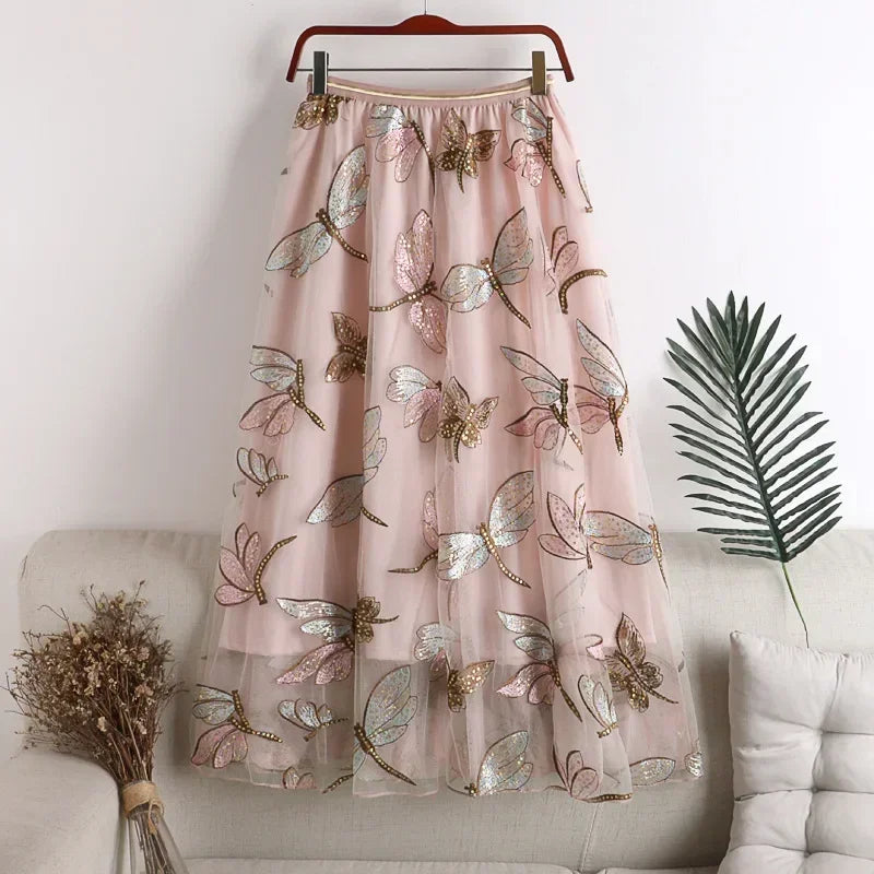 Vintage Long Skirt Ethnic Style