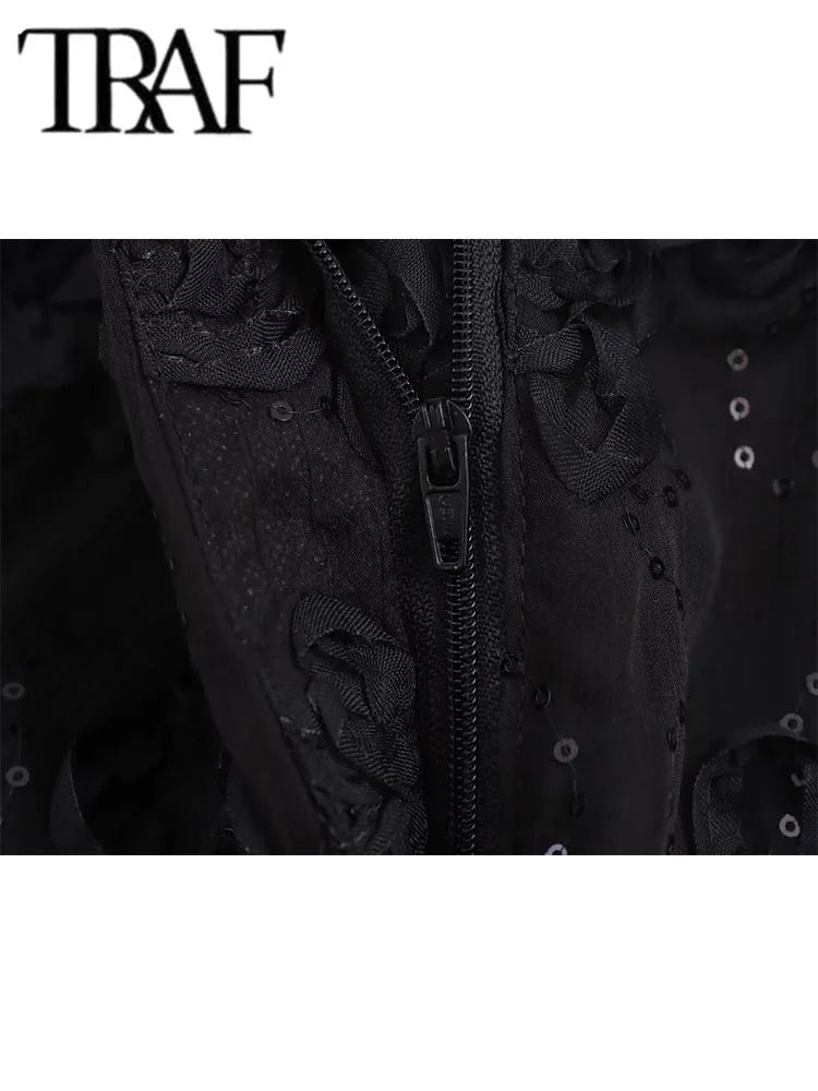 Sequin Pants Sets For Women 2 Pieces Fashion Translucent Blazer Coat Women's Suit Elegant Two Piece Women's Outfit