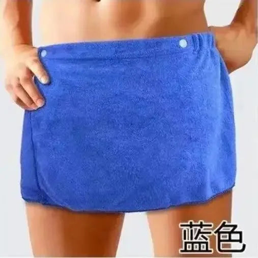 Sexy Sleep Bottoms Microfiber Pajamas Men Nightwear Short Towel Pants Side Split Bathrobe Soft Thick Men's Shower