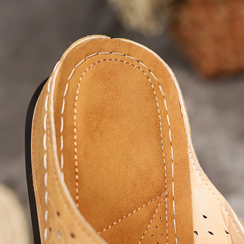 Slip-On Flip Flops Comfortable Casual Beach Sandals with Arch Support