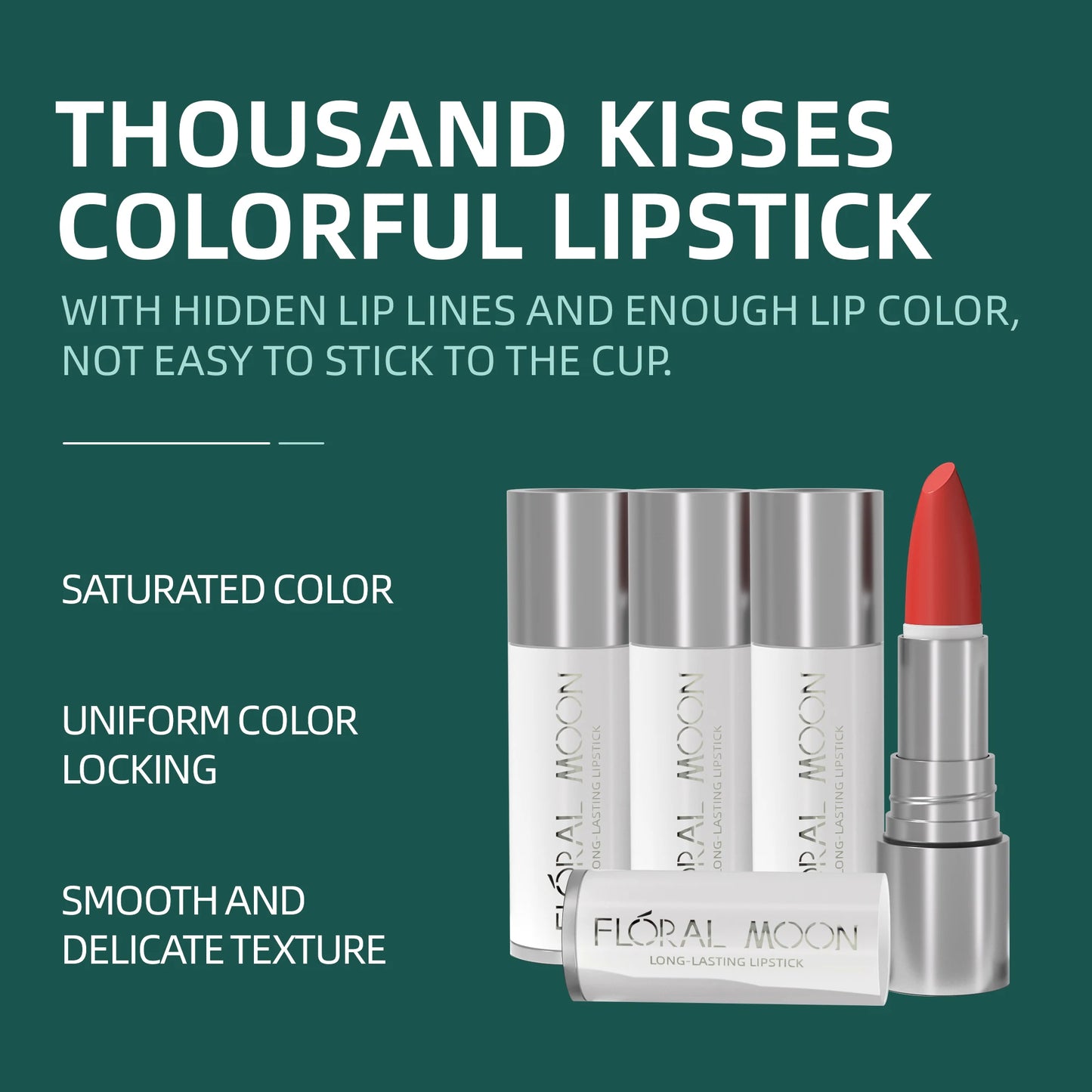 Séfralls ROSE MIRAGE PERFUME FLORAL FRAGRANCE 100ml+THOUSAND KISSES COLORFUL LIPSTICK SET 3.5g*4pcs Cologne and Make up