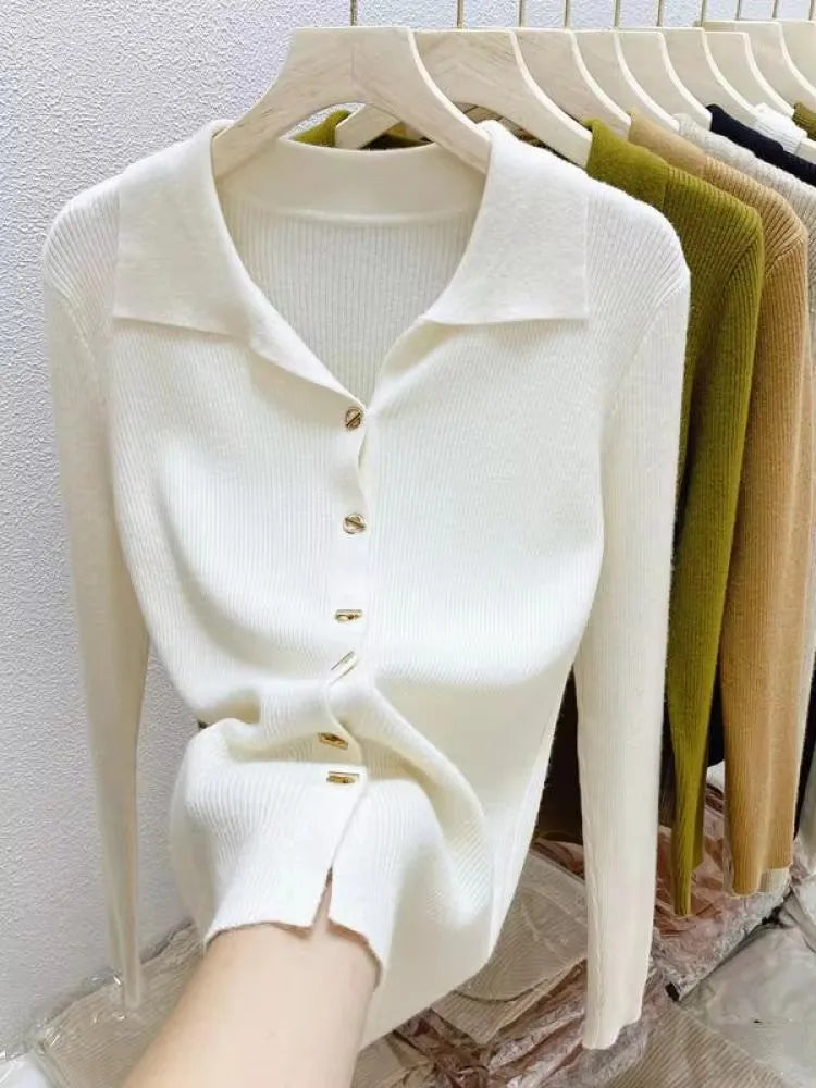 Women Cardigans Autumn Winter Single Breasted Knitted Sweater Spring Fashion Short Knitwear Solid Jumpers