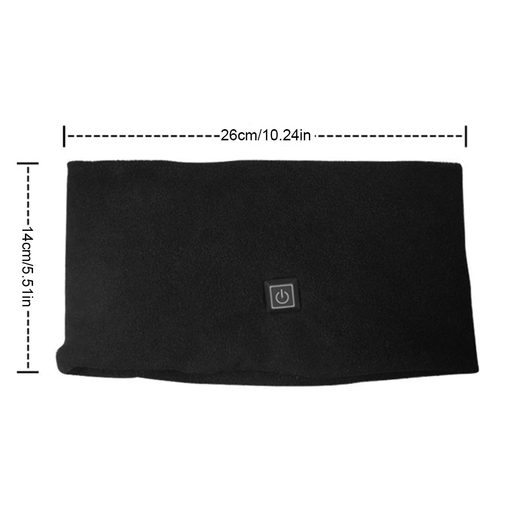 Unisex Heating Fleece Scarf Rechargeable Electric Heating Scarf Foldable 3 Speed Heating
