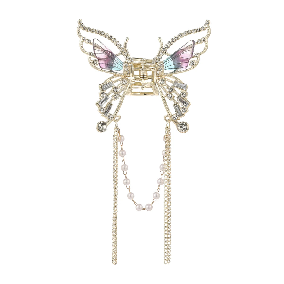 Hairpin Hair Accessories Women Simple Hair Claw Clip Butterfly Pearl Tassel Hair Clip