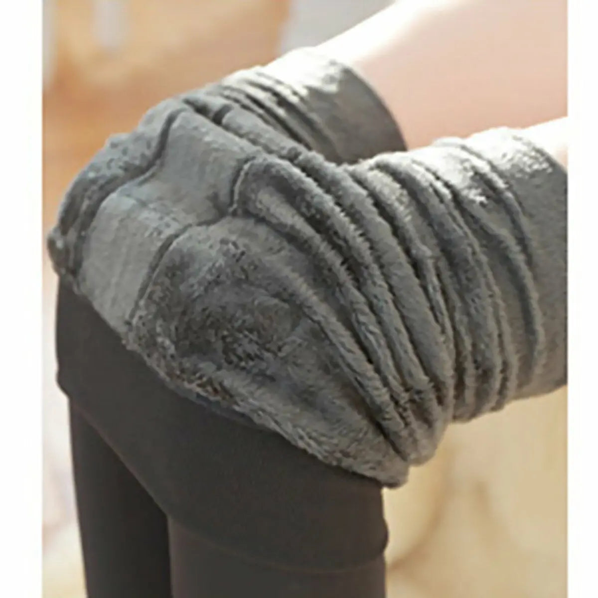 Autumn Winter Thick Warm Fleece Lined Leggings Solid Color High Waist Stretchy Thermal Pants Skinny Tights Pantyhose