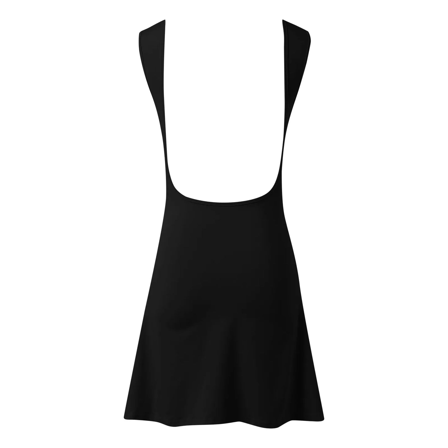 Backless Women’s Sexy Tunic Dress Crew Neck Solid Color Sleeveless Stretchy Slim Fit Mini Tank Dress