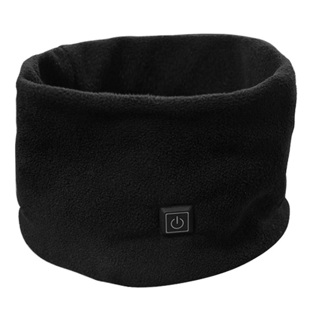 Unisex Heating Fleece Scarf Rechargeable Electric Heating Scarf Foldable 3 Speed Heating