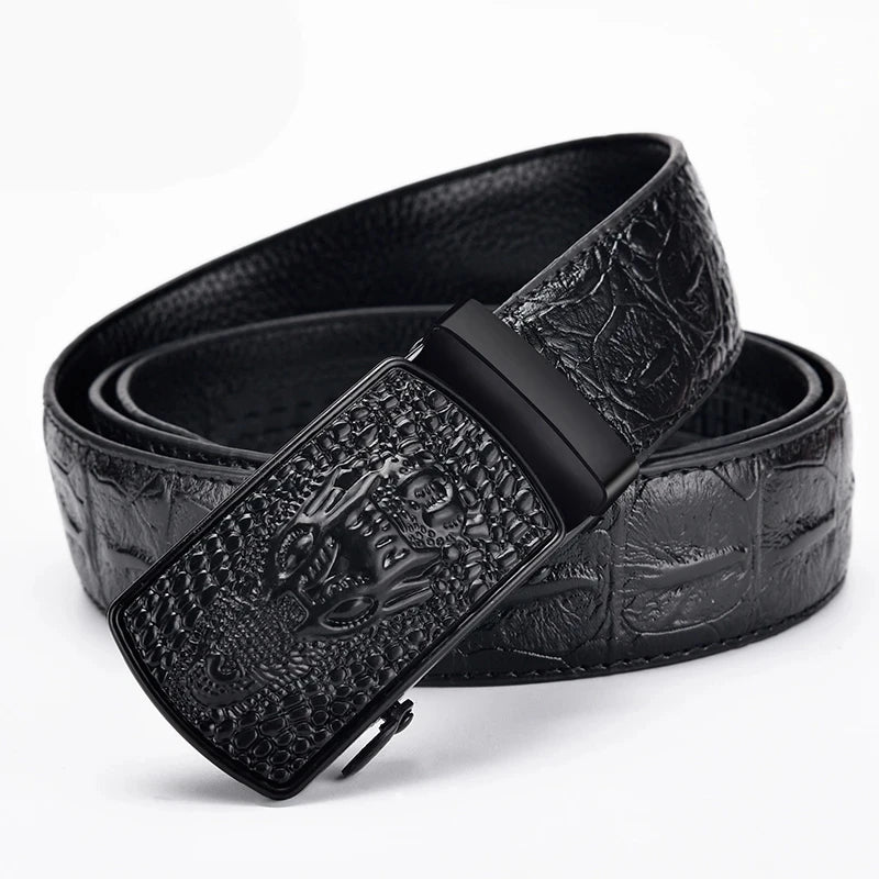 Fashion Alloy Women Belts  Luxury for Genuine Leather Style Pin Buckle Jeans Decorative Retro Punk