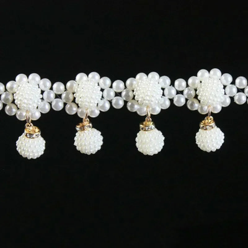 Woven Pearl Waist Chain Beads Belt