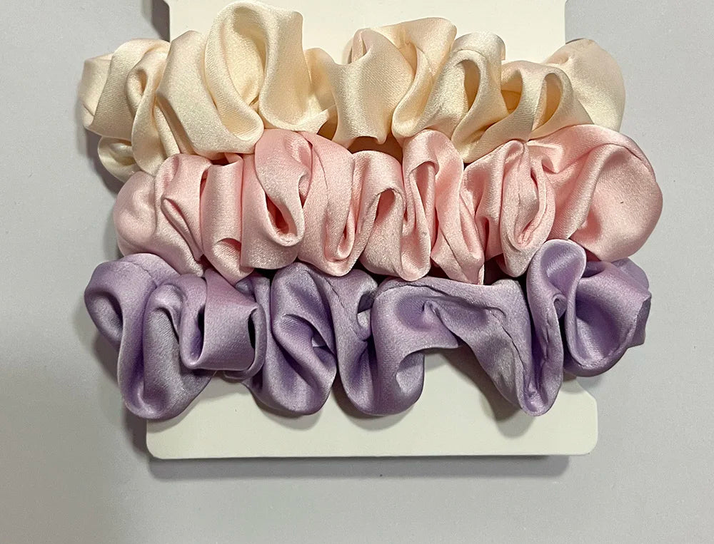 3PCS/Set Corduroy Knitted Small Scrunchies Elastic Hair Ties Women Girls Satin Ponytail Rubber Hair Bands Rope Hair Accessories